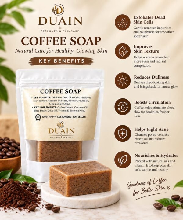 DUAIN Coffee Soap - Deep Exfoliation & Anti-Acne | 100% Natural