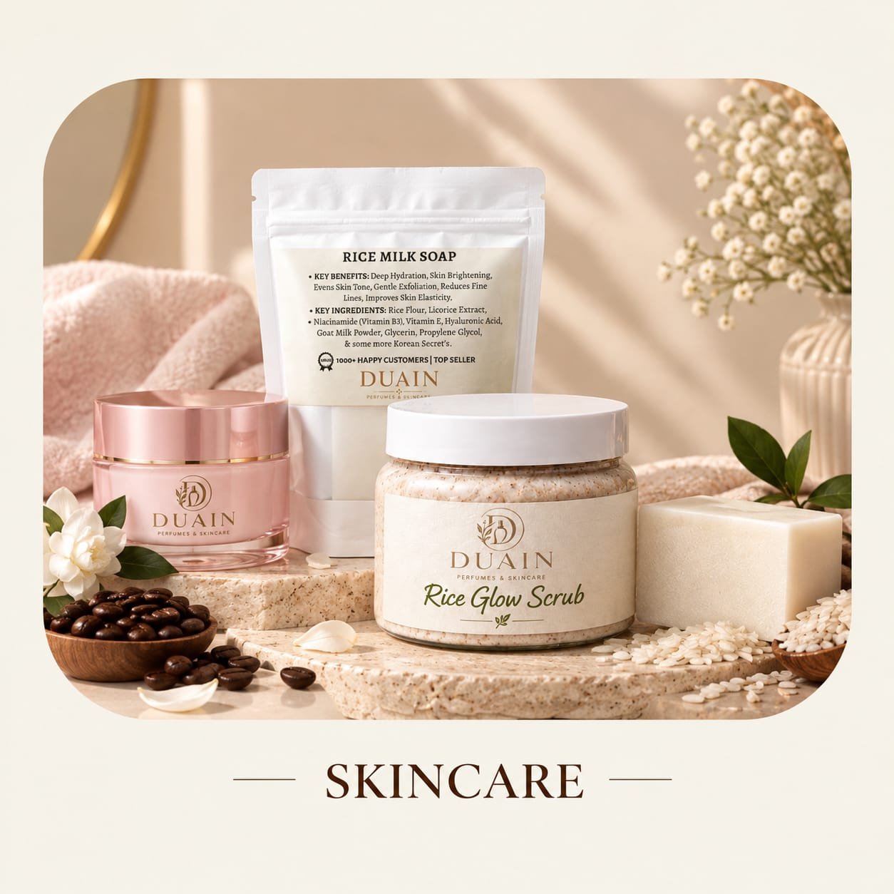 DUAIN Body Whitening Sugar Scrub - Intense Exfoliating Sugar Scrub -