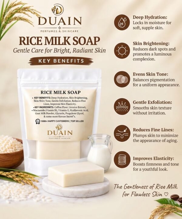DUAIN Rice Milk Soap - Deep Hydration & Skin Brightening
