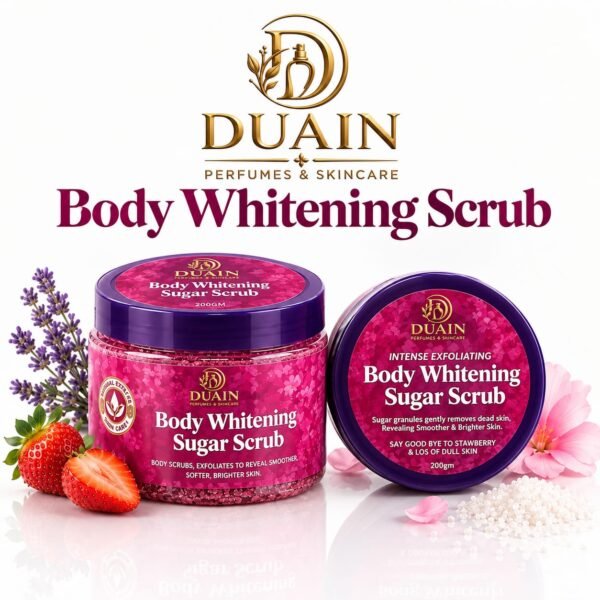 DUAIN Body Whitening Sugar Scrub - Intense Exfoliating Sugar Scrub -